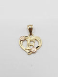 14k Gold Pendant - Initial Letter "F"