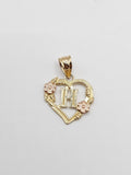 14k Gold Pendant - Initial Letter "H"