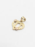 14k Gold Pendant - Initial Letter "U"