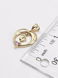 14k Gold Pendant - Heart w/Baby Foot