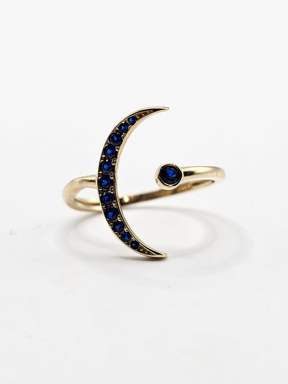 14K Gold Ring - Moon