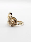 14K Gold Ring - Heart & Flower
