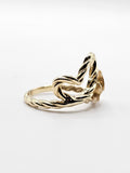 14K Gold Ring - Heart & Flower