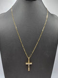 14k Gold Chain w/Pendant - Jesus on Cross