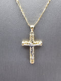 14k Gold Chain w/Pendant - Jesus on Cross