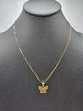 14k Gold Chain w/Pendant - Butterfly