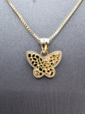 14k Gold Chain w/Pendant - Butterfly