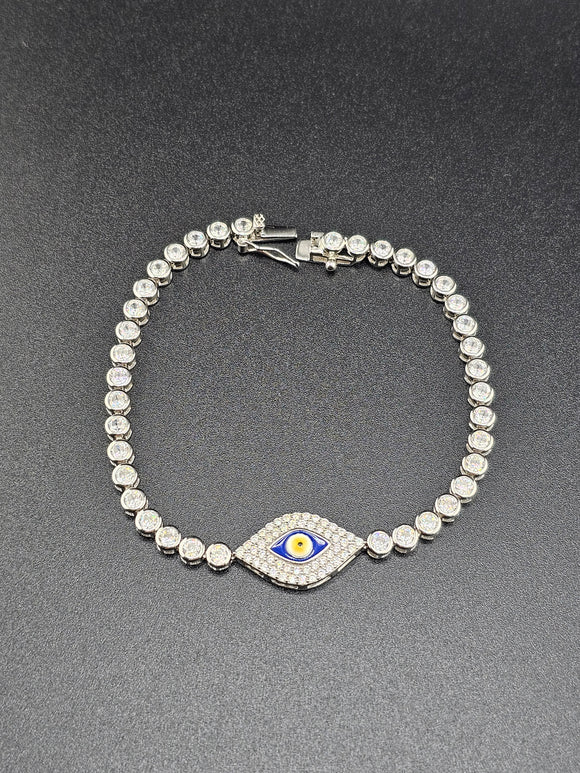 Sterling Silver 925 Bracelet - Evil Eye