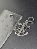 Sterling Silver 925 Pendant - Jesus on Anchor