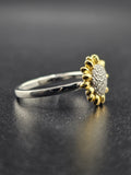 Sterling Silver 925 Ring - Sun Flower