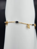 14K Gold Anklet - Elephants