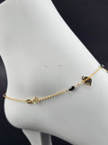 14K Gold Anklet - Elephants