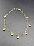 14k Gold Bracelet - Hearts