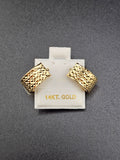 14K Gold Earrings - Huggie Hoops
