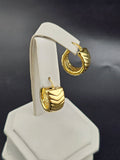 14K Gold Earrings - Huggie Hoops