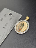 14k Gold Pendant - Double Sided Virgin Mary w/Jesus
