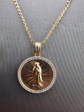14k Gold Chain w/Pendant - Virgin Mary