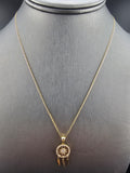 14k Gold Chain w/Pendant - Dream Catcher