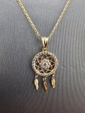 14k Gold Chain w/Pendant - Dream Catcher