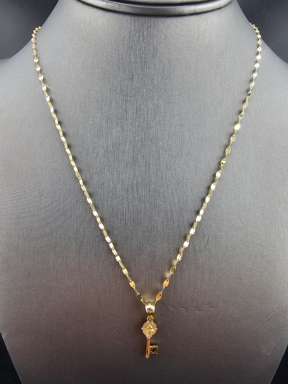 14k Gold Chain w/Pendant - San Benito Key
