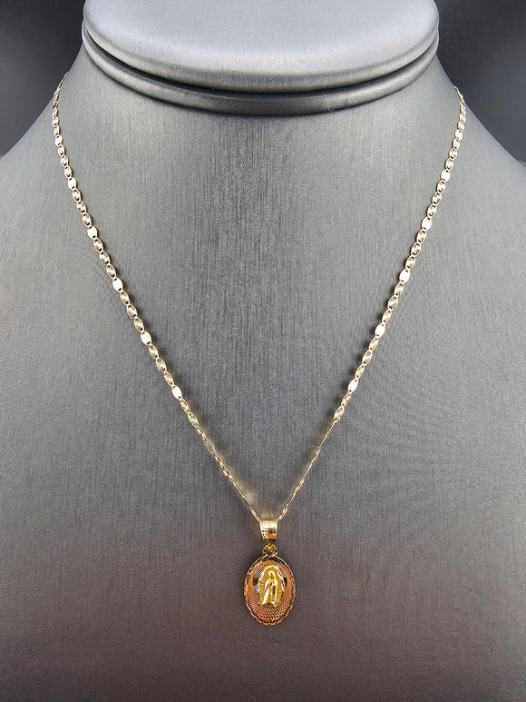 14k Gold Chain w/Pendant - Virgin Mary