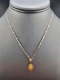 14k Gold Chain w/Pendant - Virgin Mary