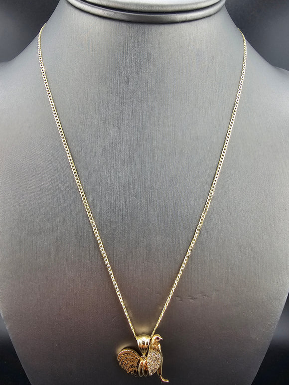 14k Gold Chain w/Pendant - Rooster