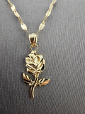 14k Gold Chain w/Pendant - Flower