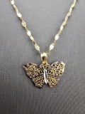14k Gold Chain w/Pendant - Butterfly
