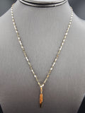 14k Gold Chain w/Pendant - Feather