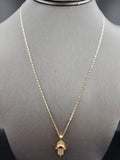 14k Gold Chain w/Pendant - Hamsa Hand