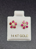 14K Gold Earrings - Flower