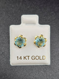 14K Gold Earrings - Flower