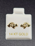 14K Gold Earrings - Turtle
