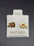 14K Gold Earrings - Elephant