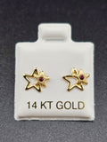 14K Gold Earrings - Stars