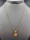 14k Gold Chain w/Pendant - Playing Cards