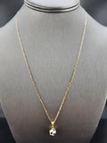 14k Gold Chain w/Pendant - Soccer ball