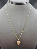 14k Gold Chain w/Pendant - Heart