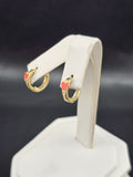 14K Gold Earrings - Huggie Hoops