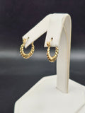 14K Gold Earrings - Huggie Hoops