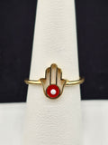 14K Gold Ring - Hamsa Hand