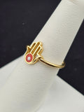 14K Gold Ring - Hamsa Hand