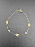 14k Gold Bracelet - Red & Gold Butterfly