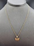 14k Gold Chain w/Pendant - Butterfly