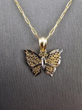 14k Gold Chain w/Pendant - Butterfly