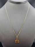 14k Gold Chain w/Pendant - Star of David