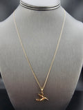14k Gold Chain w/Pendant - Hummingbird