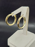 14K Gold Earrings - Huggie Hoops