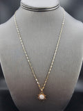 14k Gold Chain w/Pendant - Sun